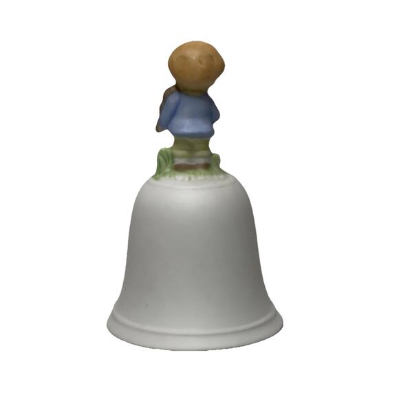 Homco Bell Figurine Porcelain Boy Playing Violin Fiddle 1416 Vintage - Picture 2 of 10